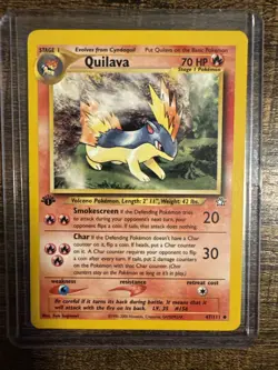 Pokemon TCG Quilava 47/111 Neo Genesis Non Holo - Image 1