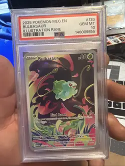 PSA 10 Bulbasaur Illustration Rare 133/132 Mega Evolution 2025 GEM MINT - Image 1