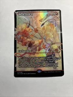 Meek Attack (0388) (Showcase) - Lorwyn Eclipsed Foil MTG Plus Bonus Card!!! - Image 1