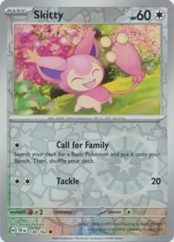 Skitty 130/162 Reverse Holo TEF Temporal Forces Pokemon Card NM - Image 1