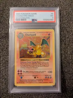PSA 3 1999 Shadowless Charizard 4/102 Base Set Pokemon Card - Image 1
