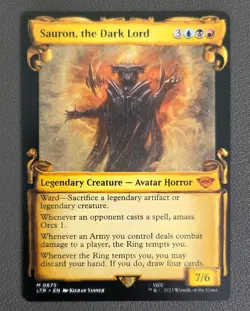MTG English Sauron, the Dark Lord (Showcase Scrolls) NM #675 - Image 3
