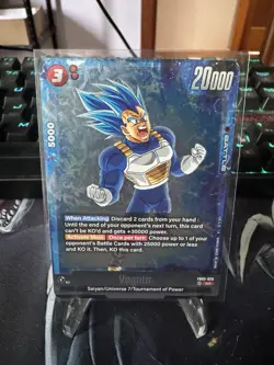 Dragon Ball Super Card Game Fusion World Raging Roar #FB03-020 SR Vegeta NM - Image 1