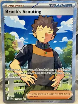 Pokemon TCG Brock's Scouting 179/159 Sv09: Journey Together Ultra Rare NM - Image 1