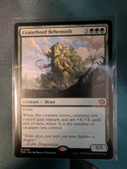 Craterhoof Behemoth 138 Mythic Tarkir: Dragonstorm Magic: The Gathering LP - Image 1