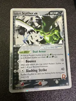 Nintendo Pokemon TCG Rocket's Scyther ex 102/109 Holo Ultra Rare EN 2004 80HP - Image 1