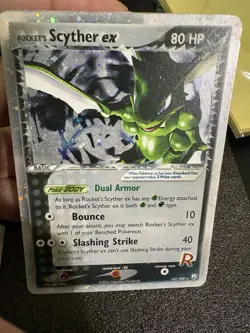 Nintendo Pokemon TCG Rocket's Scyther ex 102/109 Holo Ultra Rare EN 2004 80HP - Image 2