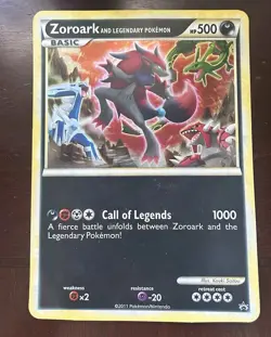 Pokemon Zoroark and Legendary Pokemon World of Illusions Promo Holo Jumbo LP - Image 1