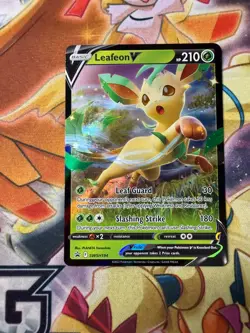 Pokemon Card Leafeon V SWSH194 Black Star Promo Near Mint - Image 1
