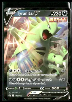 TYRANITAR V SWSH109 Pokemon TCG Black Star Promo NM Holo 1911 - Image 1