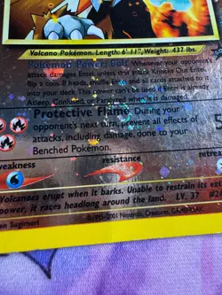 Pokemon Movie Entei 34 WOTC Black Star Promo Reverse Holo Swirl 🌀- LP/MP - Image 2