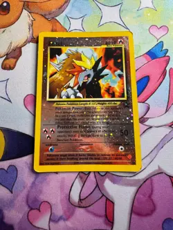 Pokemon Movie Entei 34 WOTC Black Star Promo Reverse Holo Swirl 🌀- LP/MP - Image 3