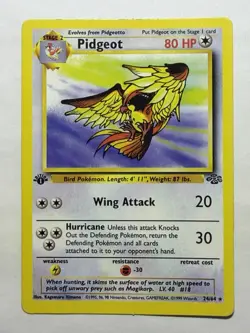 Pokemon TCG Pidgeot 1st Edition Jungle non holo Rare 24/64 LP - Image 1