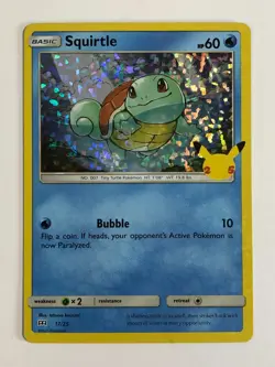 Pokemon TCG McDonalds Promo 25th Anniversary Holographic Squirtle 17/25 NM - Image 1