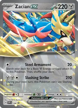 Zacian ex 198 Holo Promo Scarlet & Violet Promo Near Mint - Image 3