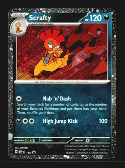Scrafty (Cosmos Holo) 188 Promo Scarlet & Violet Promo Near Mint - Image 1