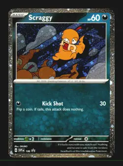 Scraggy (Cosmos Holo) 186 Promo Scarlet & Violet Promo Near Mint - Image 1