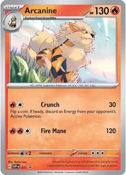 Arcanine 011 Holo Promo Scarlet & Violet Promo Cosmos Near Mint - Image 3