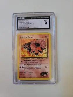 Pokemon Gym Challenge Unlimited Regular Brock's Vulpix 37/132 - CGC 9 PK2907 - Image 1