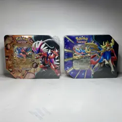 Pokemon TCG Crown Zenith Zacian ex & Koraidon ex Slashing Legends Tins - Sealed - Image 1