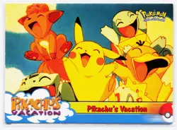 1999 Topps Pokemon the First Movie #42 Pikachu's Vacation Blue Topps Logo - Image 1