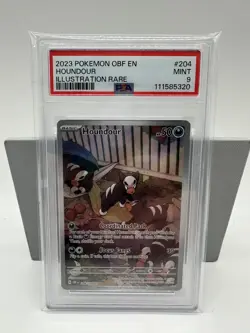 Pokemon Hunduster (OBF 204) – Obsidian Flames – PSA 9, ENG - vom Handler! - Image 1