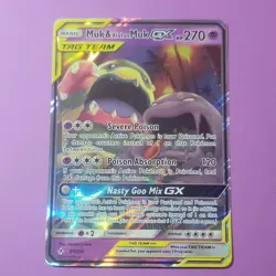 Pokemon Muk & Alolan Muk GX 61/214 Unbroken Bonds Ultra Rare Holo English 2019 - Image 3