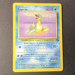 Pokemon TCG Lapras 25/62 Fossil Rare Regular English HP80 1999 - Image 1