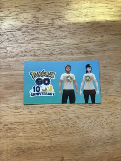 Pokemon Go Fest Chicago 10 Year Anniversary Shirt Unused Avatar Code Redemption - Image 1