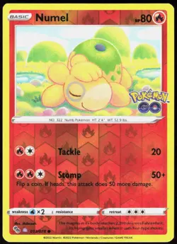 Numel (Peelable Ditto) 013/078 Common Pokemon GO Pokemon Reverse Holo LP - Image 1