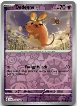 Dedenne 094/198 Common Scarlet & Violet Pokemon Reverse Holo Near Mint - Image 1
