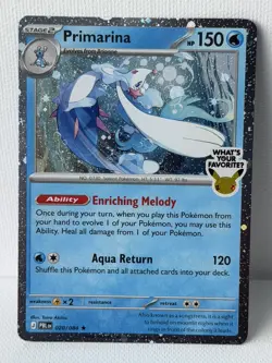 Pokemon Primarina 020/084 Pitch Black Promo What’s Your Favorite Stamp - Image 1