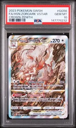 HISUIAN ZOROARK VSTAR 2023 POKEMON CROWN ZENITH #GG56 FULL ART PSA 10 Q0895 - Image 1