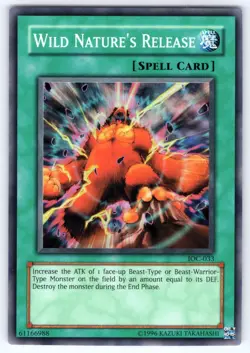 Wild Nature's Release IOC-033 Invasion of Chaos Unlimited Yu-Gi-Oh NM - Image 1