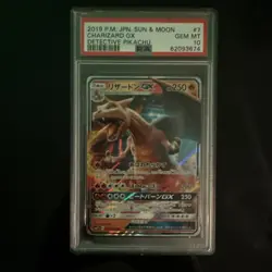 2019 Pokemon Japanese Sun & Moon Detective Pikachu #7 Charizard GX PSA 10 - Image 1