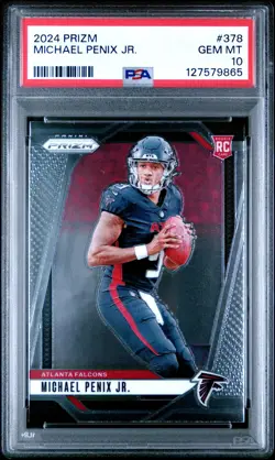 2024 Panini Prizm Michael Penix Jr. Rookie RC #378 GEM MT PSA 10 - Image 1