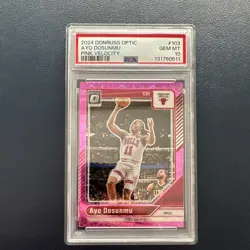 2024-25 Donruss Optic Ayo Dosunmu #103 Pink Velocity /79 PSA 10 - Image 1