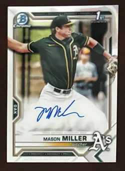 2021 Bowman Chrome Mason Miller 1st Auto #CDA-MMIL - Image 1
