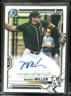 2021 Bowman Chrome Mason Miller 1st Auto #CDA-MMIL - Image 2