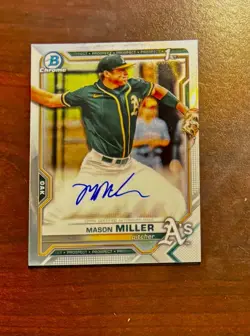 2021 Bowman Chrome Mason Miller 1st Auto #CDA-MMIL - Image 3