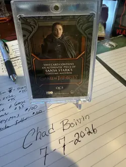 Rittenhouse Game of Thrones Iron Anniversary Relic Quote Sansa Stark - Image 2