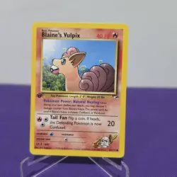 Pokemon - Blaine's Vulpix 65/132 Common Gym Heroes Pokemon 1st Edition NM - Image 1