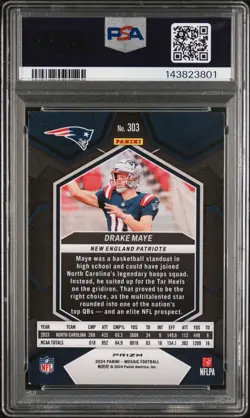 2024 DRAKE MAYE MOSAIC RED HOBBY EXCLUSIVE RC ROOKIE #303 PSA 8 MINT LOW POP - Image 2