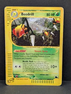 Beedrill H4/H32 Skyridge Holo Rare Pokemon TCG Nintendo e-reader vintage MP - Image 1