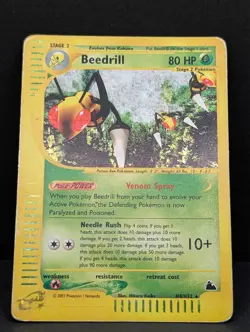 Beedrill H4/H32 Skyridge Holo Rare Pokemon TCG Nintendo e-reader vintage MP - Image 3