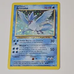 Articuno 2/62 Fossil Holo TCG Pokemon Trading Card Free Sleeve - Image 2