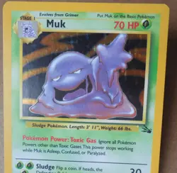 Muk 13/62 Rare Holo Fossil Set Pokemon Card LP/MP - Image 2