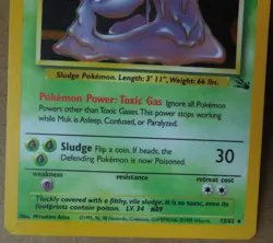 Muk 13/62 Rare Holo Fossil Set Pokemon Card LP/MP - Image 3