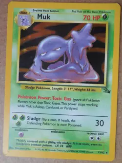 Muk 13/62 Rare Holo Fossil Set Pokemon Card LP/MP - Image 4