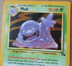 Muk 13/62 Rare Holo Fossil Set Pokemon Card LP/MP - Image 5